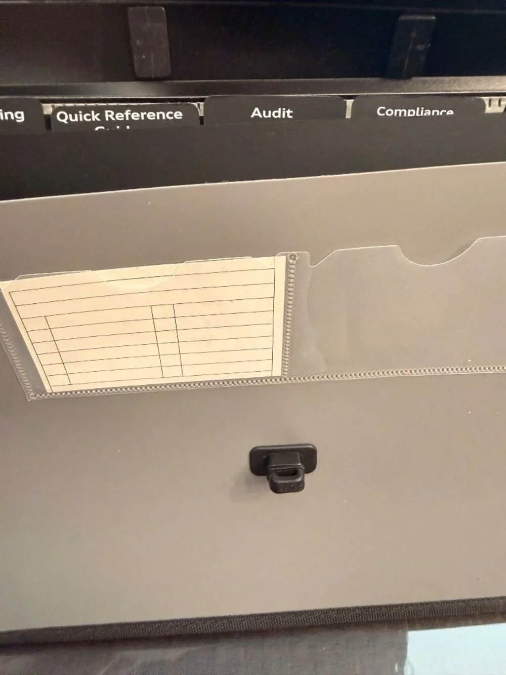 Audi Warranty File Folder Accordion style Black Silver 13x10
